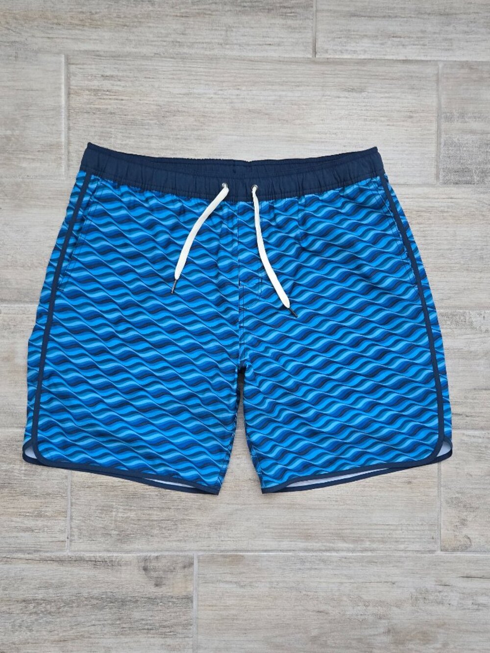 Fair Harbor The Anchor Waves Swim Trunks Men's Boxer Brief Lined Drawstring XL